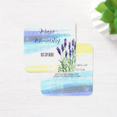 Lavendel waterverf schilderij vierkante visitekaartjes (Bureau)
