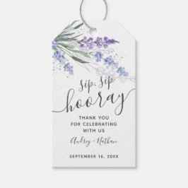 Lavendel Waterverf Sip Sip Hooray Favor Cadeaulabel