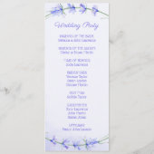 Lavendel Waterverf Trouwceremonie Programma's (Achterkant)