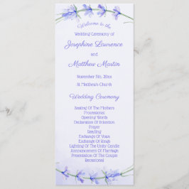 Lavendel Waterverf Trouwceremonie Programma's