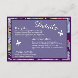 Lavendel waterverf Wildbloem groen gebladerte Informatiekaartje