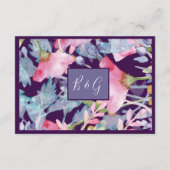 Lavendel waterverf Wildbloem groen gebladerte Informatiekaartje (Achterkant)