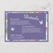 Lavendel waterverf Wildbloem groen gebladerte Informatiekaartje (Voorkant)