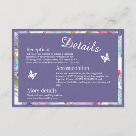 Lavendel waterverf Wildbloem groen gebladerte Informatiekaartje