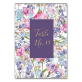 Lavendel waterverf Wildbloem groen gebladerte Kaart (Voorkant)