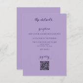 Lavendel Wedding Invitation Enclosure Kaart (Voorkant / Achterkant)