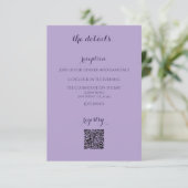 Lavendel Wedding Invitation Enclosure Kaart (Staand voorkant)