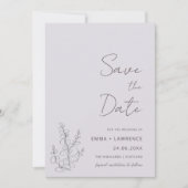 Lavendel Wedding Save the Date Kaarten (Voorkant)