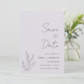 Lavendel Wedding Save the Date Kaarten (Staand voorkant)
