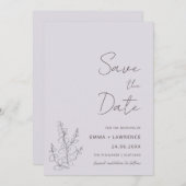 Lavendel Wedding Save the Date Kaarten (Voorkant / Achterkant)