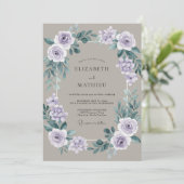 Lavendel Weelderige Weide Bruiloft Kaart (Staand voorkant)