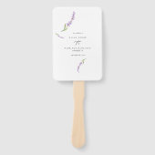 Lavendel Welkom Outdoor Wedding Handwaaier (Voorkant)