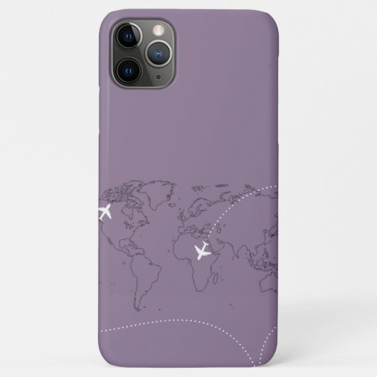 Lavendel Wereldkaart iPhone 11 Pro Hoesje (Achterkant)