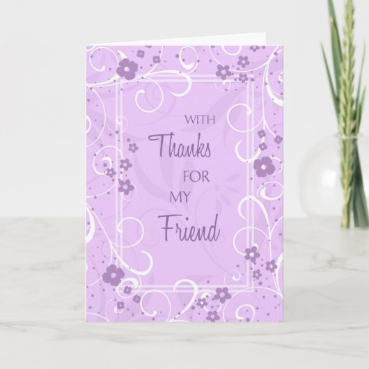 Lavendel Wervelende Vriend Bedankt Bruidsmeisje Ka (Voorkant)