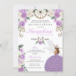 Lavendel Western Prinses Cowgirl Quinceañera Kaart