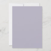 Lavendel Whimsical Bloemige Bruiloft Kaart (Achterkant)