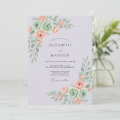 Lavendel Whimsical Succulente Bruiloft Kaart (Staand voorkant)