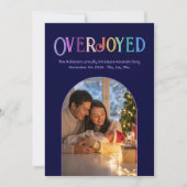 Lavendel Whimsy Xmas Baby Geboorteaankondiging Fot Feestdagenkaart (Voorkant)