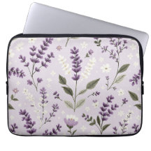 Lavendel Whispers – 13-inch botanische laptophoes
