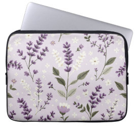 Lavendel Whispers – 13-inch botanische laptophoes Laptop Sleeve