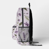 Lavendel Whispers – All-Over Folk Botanische Print Bedrukte Rugzak (Rechts)