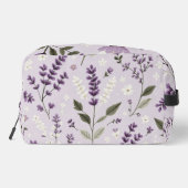 Lavendel Whispers – Botanische geborduurde toileta Toilettasje (Achterkant)