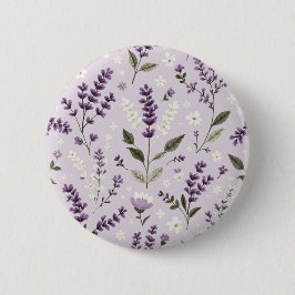 Lavendel Whispers – Folk Botanical Pattern Button