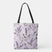 Lavendel Whispers – Folk Botanical Pattern Tas (Achterkant)