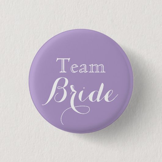 Lavendel White Wedding Team Bruid Ronde Button 3,2 Cm (Voorkant)