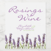 Lavendel Wijn Etiket (Enkel label)