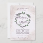 Lavendel wijnstok ring bruiloft kaart (Voorkant)