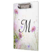 Lavendel Wild Flowers Monogram Initiaal Clip Board Klembord (Links)