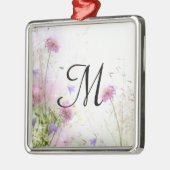 Lavendel Wild Flowers Monogram Initiaal Ornament (Links)