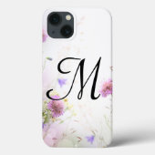 Lavendel Wild Flowers Monogram IPAD Case (Achterkant)