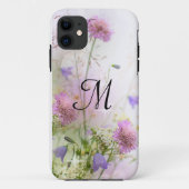 Lavendel Wild Flowers Monogram IPHONE 5 Hoesje (Achterkant)