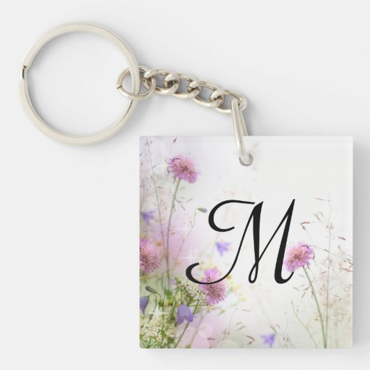 Lavendel Wild Flowers Sleutelhanger (Voorkant)