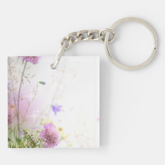Lavendel Wild Flowers Sleutelhanger (Achterkant)