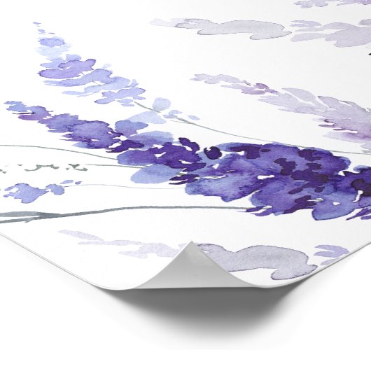 Lavendel Wild Flowers Vrijgezellenfeest Welkomstbo Poster (Hoek)