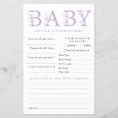 Lavendel Wilde Bloem Baby Advies & Voorspellingen Flyer (Voorkant)