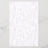 Lavendel Wilde Bloem Baby Advies & Voorspellingen Flyer (Achterkant)