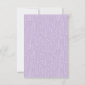 Lavendel Wilde Bloem Baby Shower Bedankt (Achterkant)