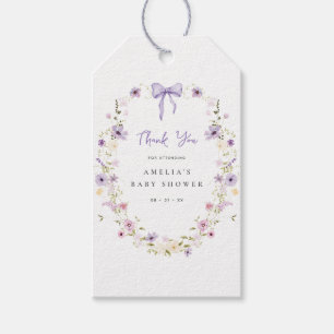 Lavendel Wilde Bloem Baby Shower Favor Zak Geschen Cadeaulabel