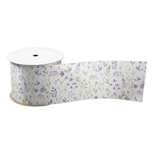 Lavendel Wilde Bloem Bloempatroon Lint (Spoel)