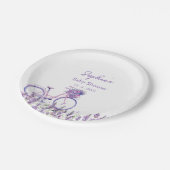 Lavendel Wilde Bloem Fiets Baby Shower Bord (Gekanteld)