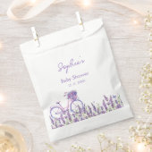 Lavendel Wilde Bloem Fiets Baby Shower Bord Bedankzakje (Geknipt)