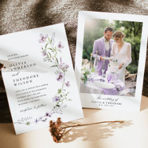 Lavendel Wilde Bloem Foto Achter Bruiloft