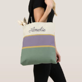Lavendel Wilde Bloem Gepersonaliseerde Boodschappe Tote Bag (Dichtbij)