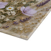 Lavendel Wilde Bloem Glazen Snijplank (Hoek)