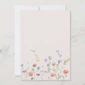 Lavendel Wilde Bloem Libelle Monogram Huwelijk Kaart (Achterkant)