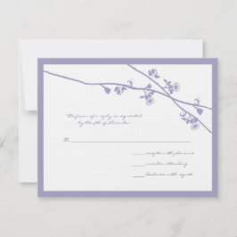 Lavendel Wilde Bloem takken Bruiloft RSVP Kaartje